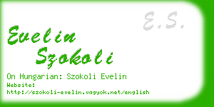 evelin szokoli business card